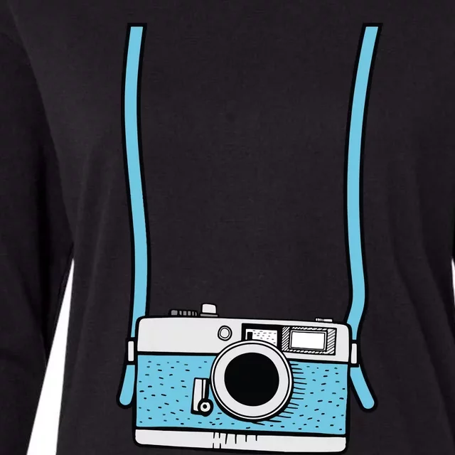 Fake Camera Fake Tourist Fun Vacation Gift Design Idea Womens Cotton Relaxed Long Sleeve T-Shirt