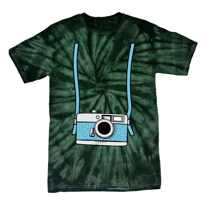 Fake Camera Fake Tourist Fun Vacation Gift Design Idea Tie-Dye T-Shirt