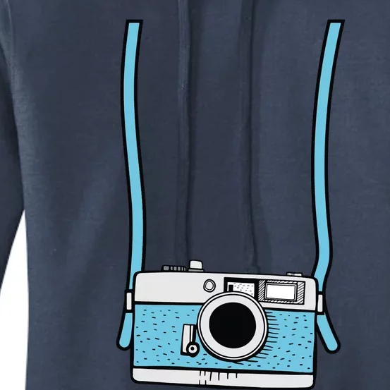 Fake Camera Fake Tourist Fun Vacation Gift Design Idea Women's Pullover Hoodie