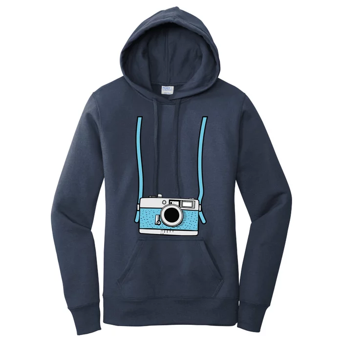 Fake Camera Fake Tourist Fun Vacation Gift Design Idea Women's Pullover Hoodie