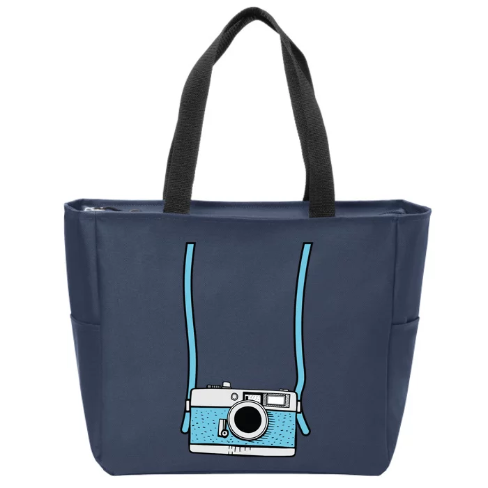 Fake Camera Fake Tourist Fun Vacation Gift Design Idea Zip Tote Bag