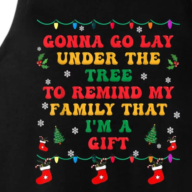 Funny Christmas Family Xmas Pajamas Being Related To Me Gift Ladies Tri-Blend Wicking Tank