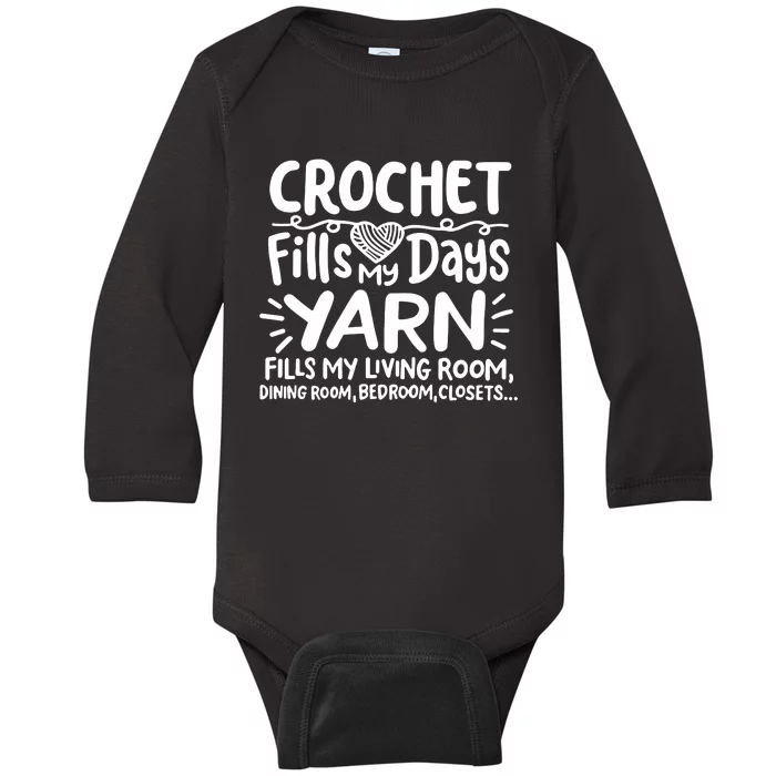 Funny Crochet Baby Long Sleeve Bodysuit