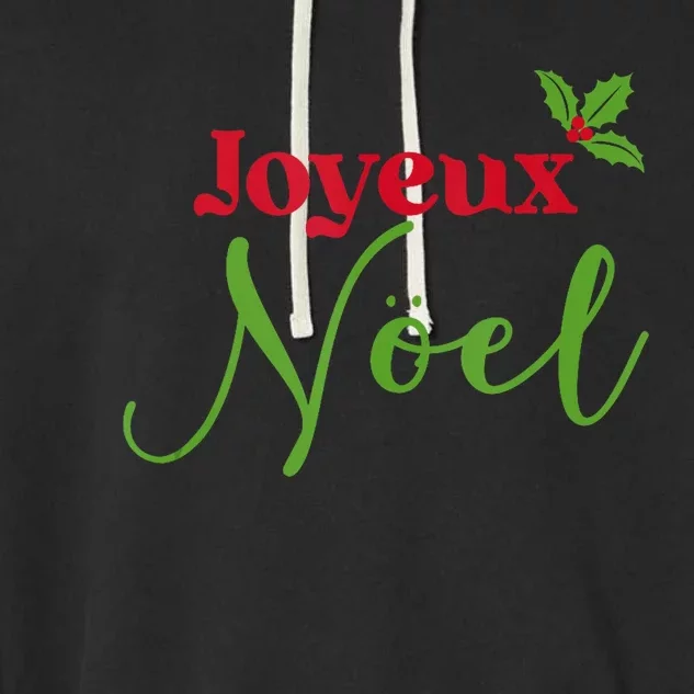 French Christmas French Merry Christmas Tank Top Garment-Dyed Fleece Hoodie