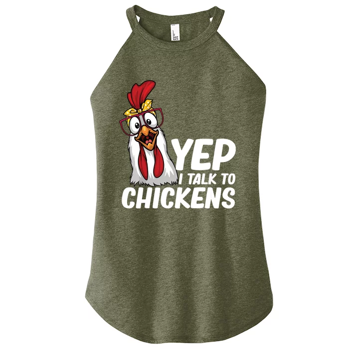 Funny Chicken For Men Women Crazy Chicken Farmer Lovers Women’s Perfect Tri Rocker Tank