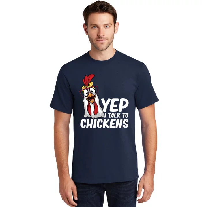 Funny Chicken For Men Women Crazy Chicken Farmer Lovers Tall T-Shirt