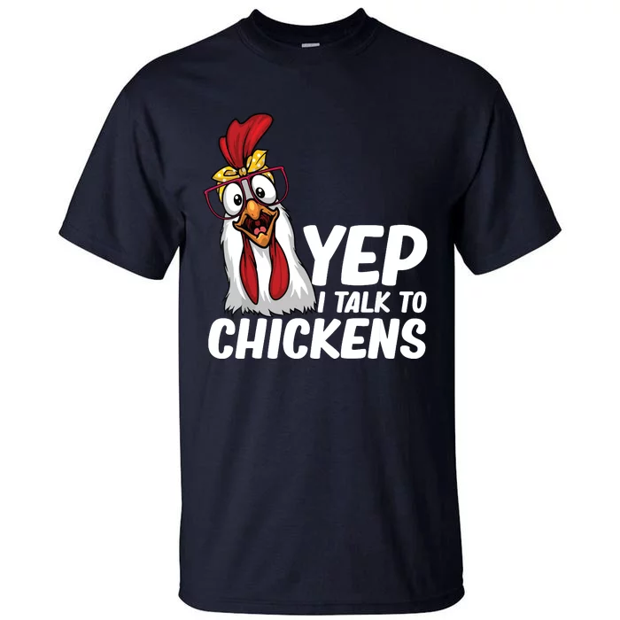 Funny Chicken For Men Women Crazy Chicken Farmer Lovers Tall T-Shirt