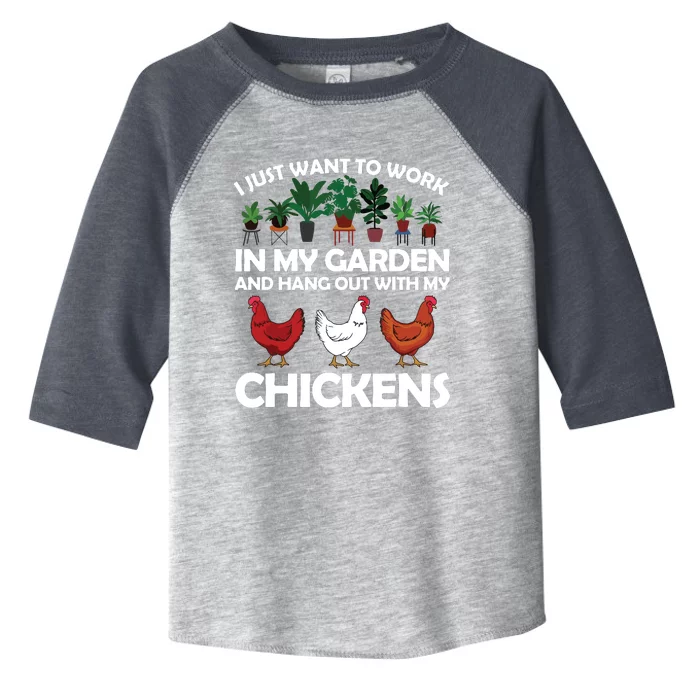 Funny Chicken For Men Women Gardening Chicken Lovers Garden Toddler Fine Jersey T-Shirt