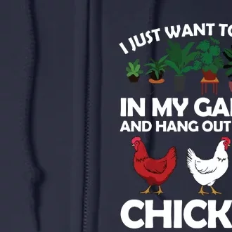 Funny Chicken For Men Women Gardening Chicken Lovers Garden Full Zip Hoodie