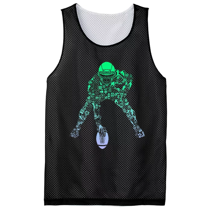 Football Center For Football Player Football Mesh Reversible Basketball Jersey Tank