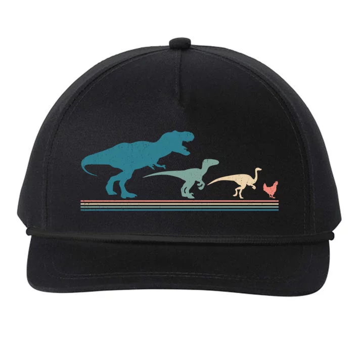 Funny Chicken Funny Gift Dinosaur Evolution Vintage Gift Snapback Five-Panel Rope Hat