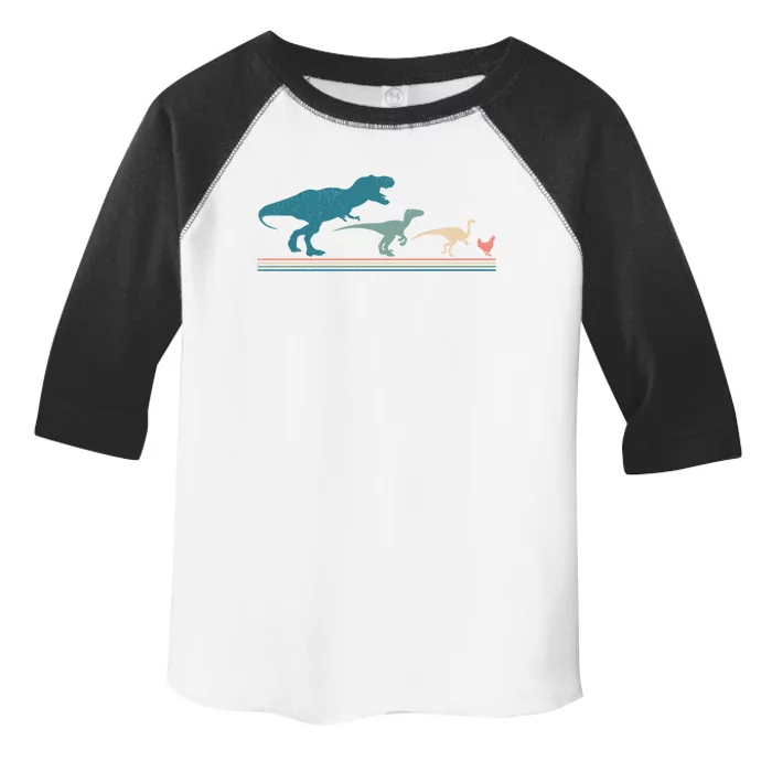 Funny Chicken Funny Gift Dinosaur Evolution Vintage Gift Toddler Fine Jersey T-Shirt