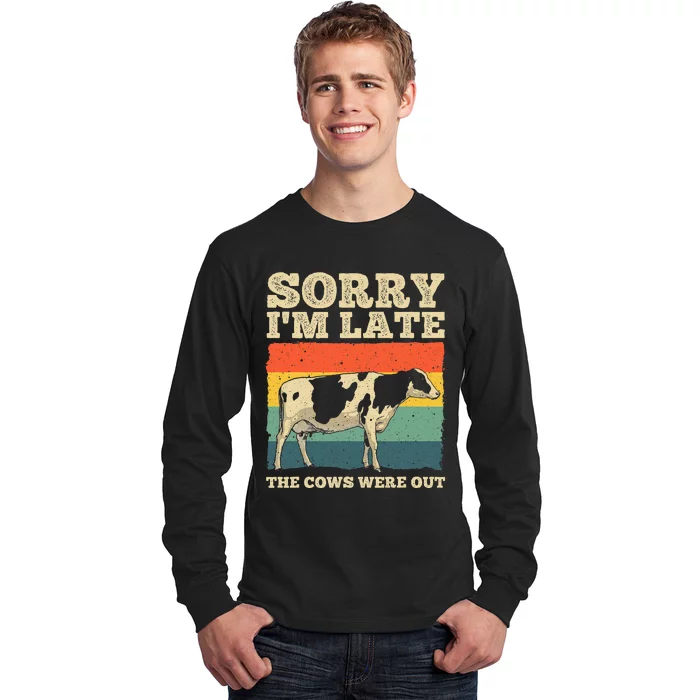 Funny Cow For Men Women Cow Farmer Herd Farming Animal Lover Long Sleeve Shirt