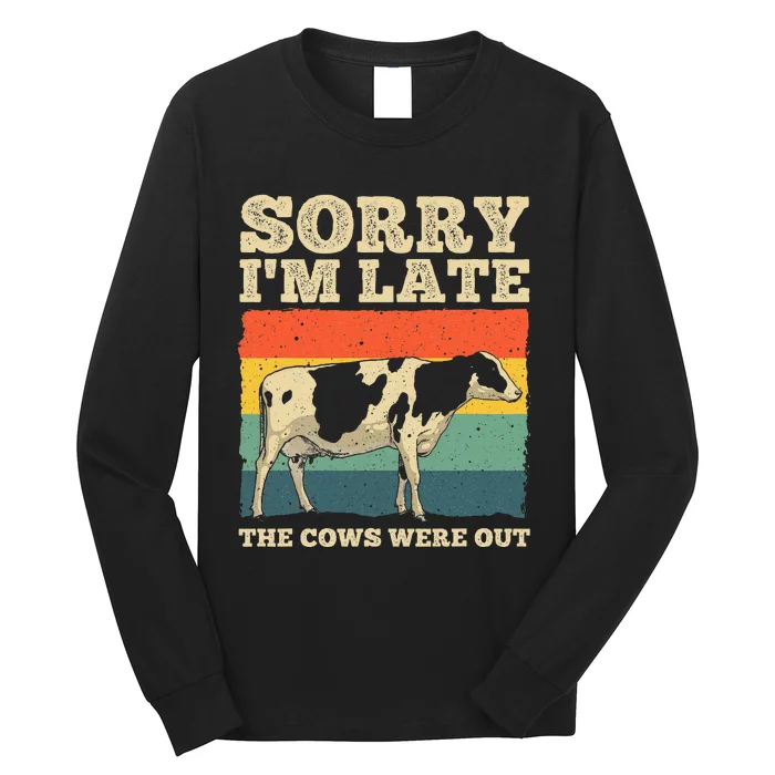 Funny Cow For Men Women Cow Farmer Herd Farming Animal Lover Long Sleeve Shirt