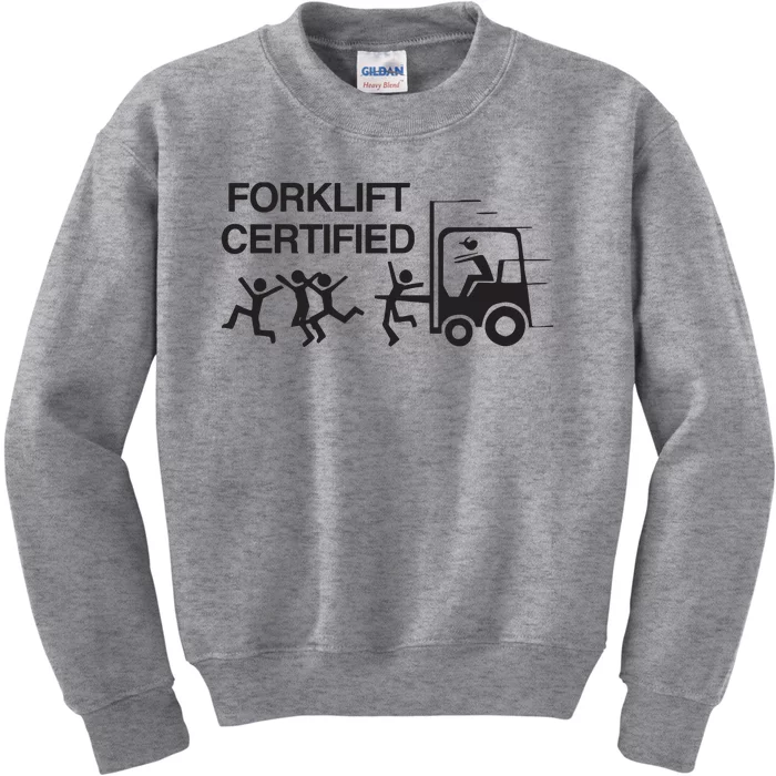 Forklift Certified Kids Sweatshirt