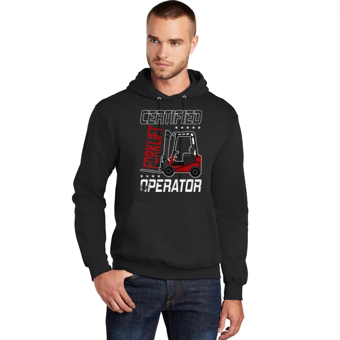 Funny Certified Forklift Operator Driving Fork Lift Driver Hoodie