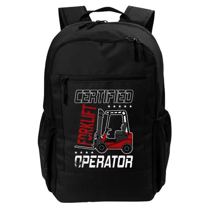 Funny Certified Forklift Operator Driving Fork Lift Driver Daily Commute Backpack