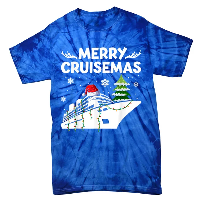 Family Cruise Funny Gift Merry Cruisemas Christmas Vacation Gift Tie-Dye T-Shirt