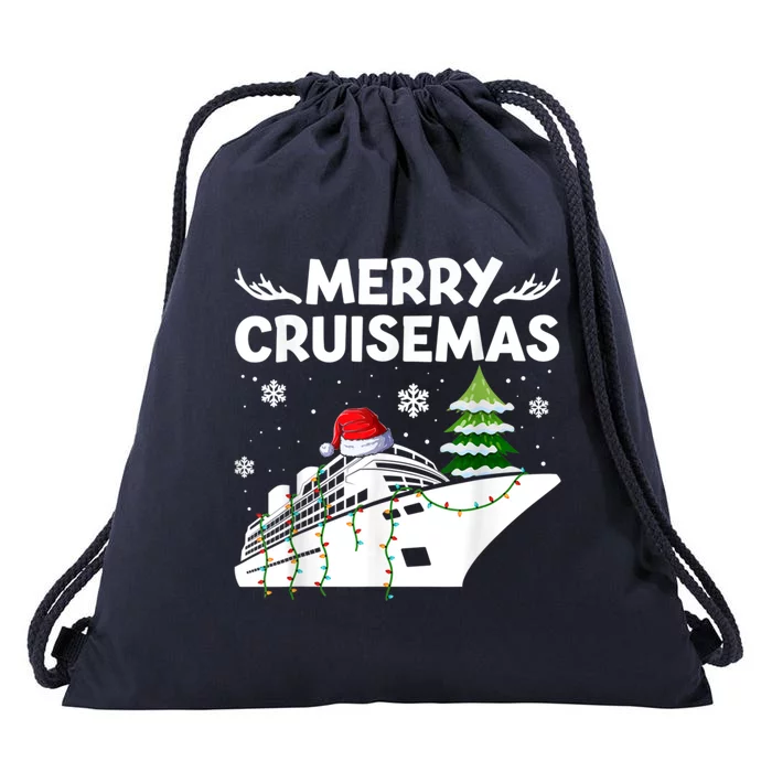 Family Cruise Funny Gift Merry Cruisemas Christmas Vacation Gift Drawstring Bag