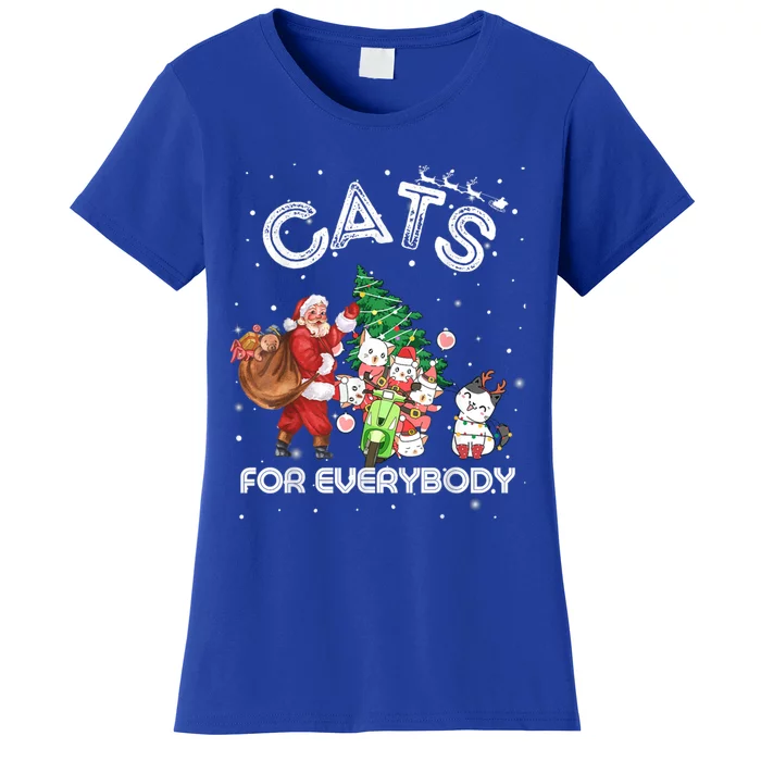 Funny Cats For Everybody Cat Christmas Ugly Sweater Christma Gift Women's T-Shirt