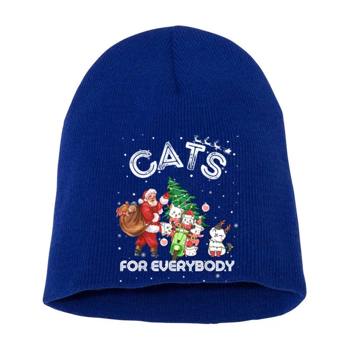 Funny Cats For Everybody Cat Christmas Ugly Sweater Christma Gift Short Acrylic Beanie