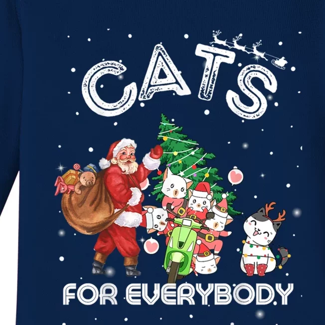 Funny Cats For Everybody Cat Christmas Ugly Sweater Christma Gift Baby Long Sleeve Bodysuit