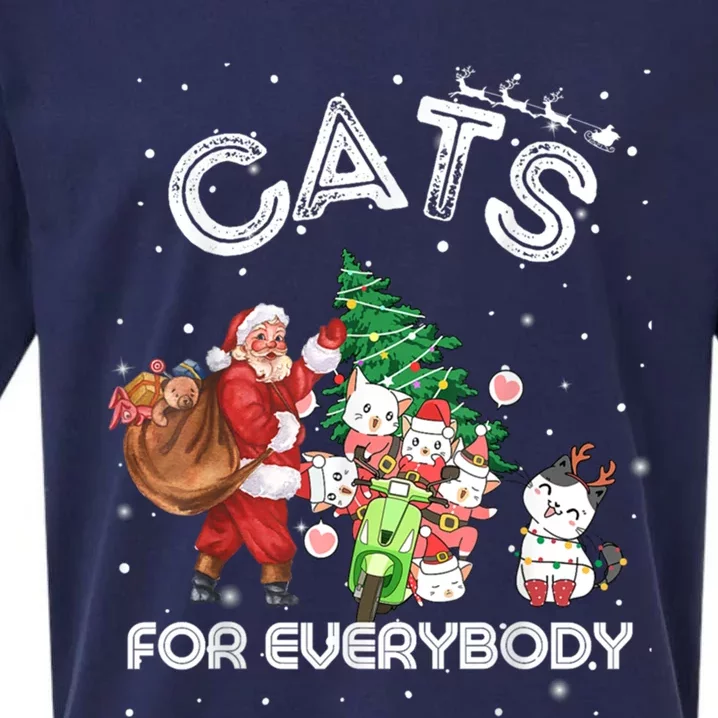 Funny Cats For Everybody Cat Christmas Ugly Sweater Christma Gift Sueded Cloud Jersey T-Shirt