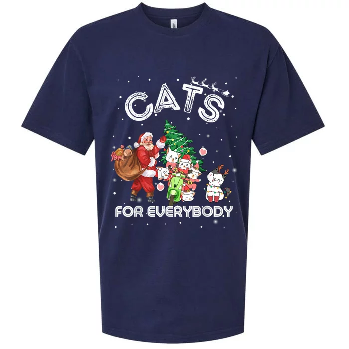 Funny Cats For Everybody Cat Christmas Ugly Sweater Christma Gift Sueded Cloud Jersey T-Shirt