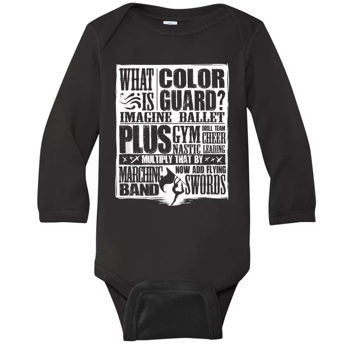 Funny Colorguard For A Color Guard Baby Long Sleeve Bodysuit