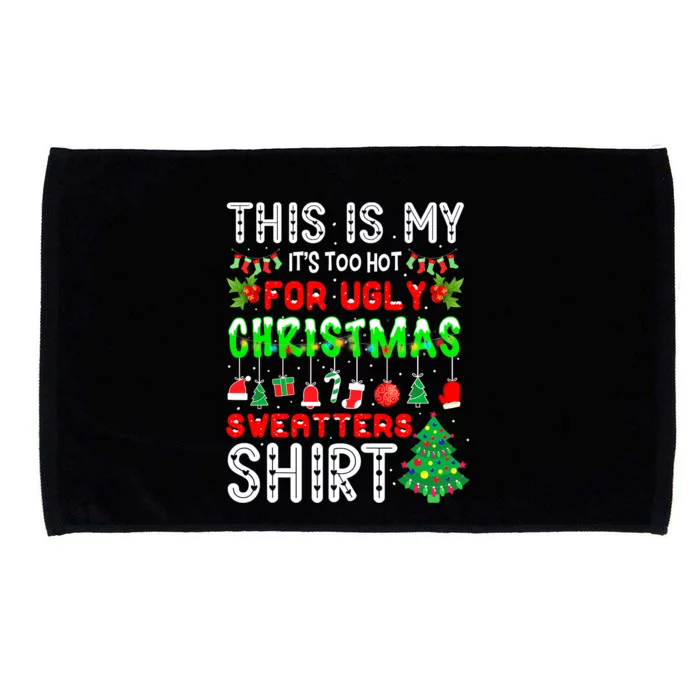 Funny Christmas for Ugly Sweater Party Microfiber Hand Towel