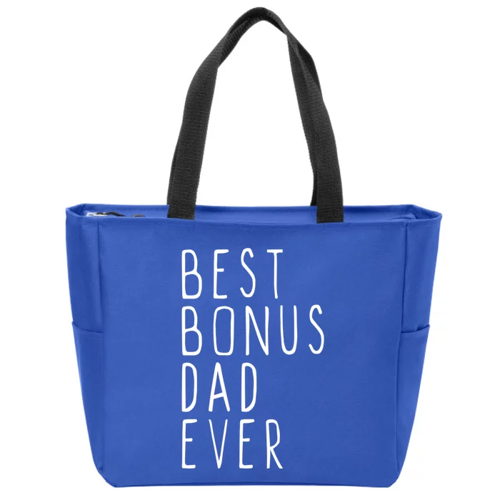 Family Cool Funny Stepdad Stepdad Best Bonus Dad Ever Funny Gift Zip Tote Bag