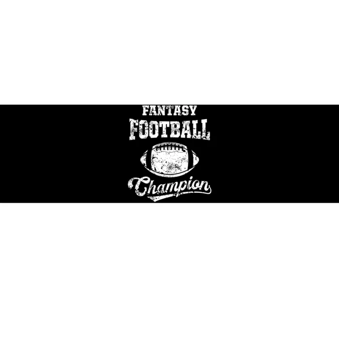 Funny Champ Fantasy Football Champion Bumper Sticker