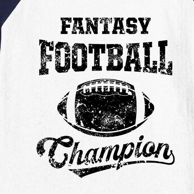 Funny Champ Fantasy Football Champion Baseball Sleeve Shirt