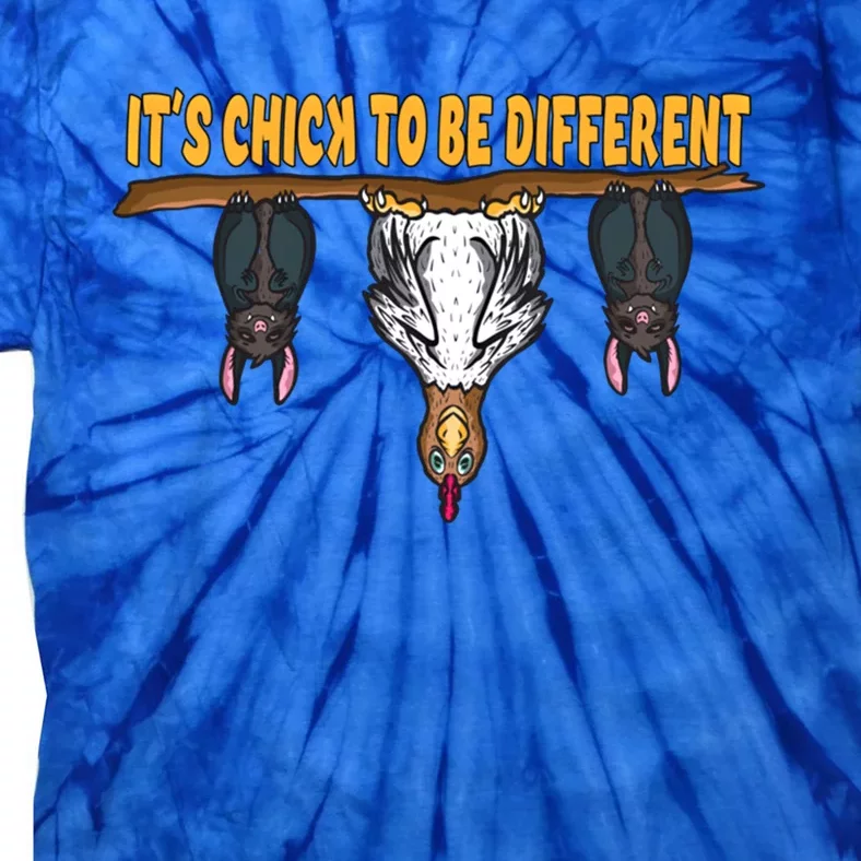 Funny Chicken Funny Gift It`s Chick To Be Different Gift Tie-Dye T-Shirt