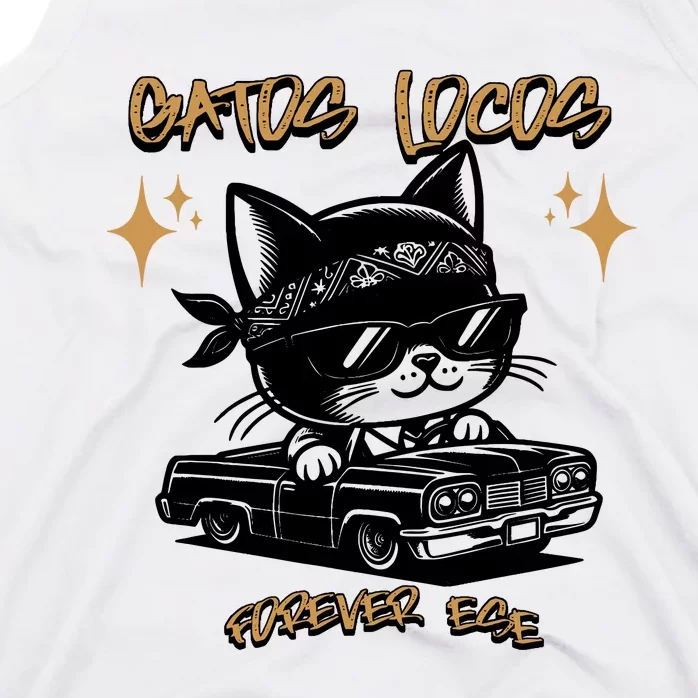 Funny Chola Funny Cholo Funny Lowrider Funny Gatos 90s Style Tank Top