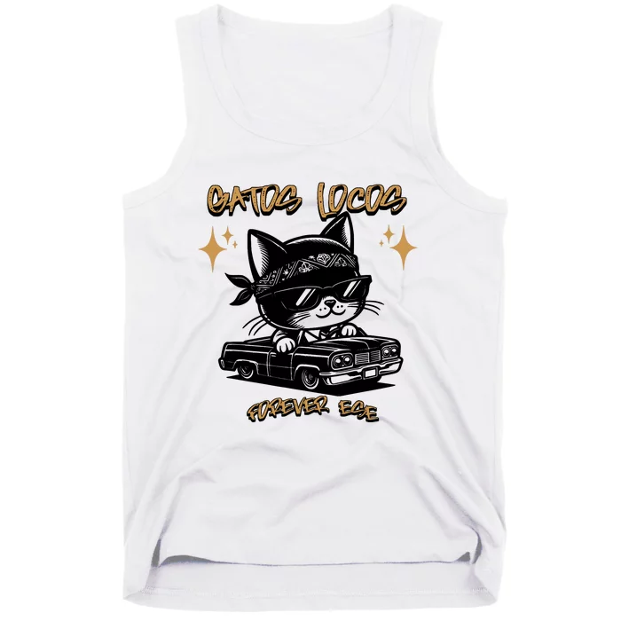 Funny Chola Funny Cholo Funny Lowrider Funny Gatos 90s Style Tank Top