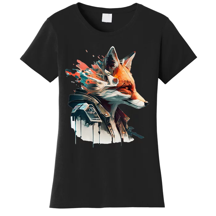 Fox Cunning Foxtail Fur funny animal lover Women's T-Shirt