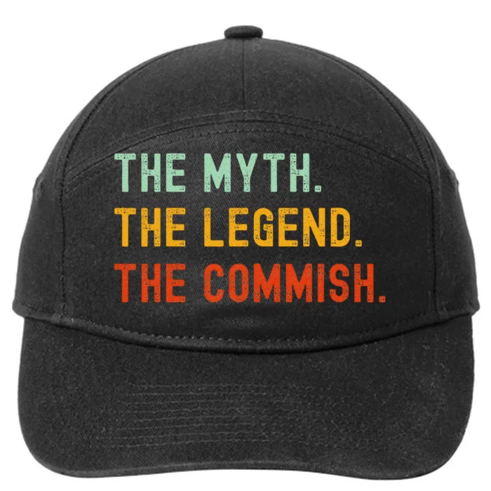 Funny Commish Fantasy Baseball Commissioner Sarcastic 7-Panel Snapback Hat