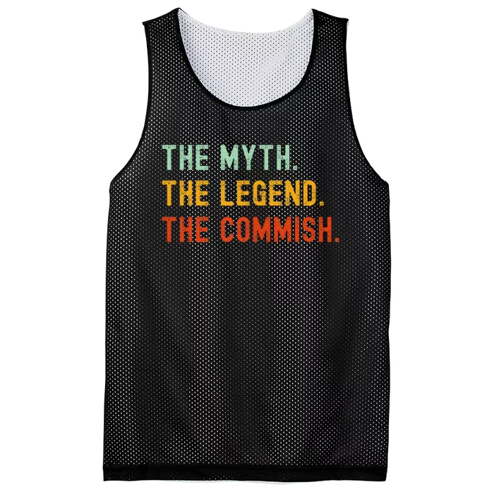 Funny Commish Fantasy Baseball Commissioner Sarcastic Mesh Reversible Basketball Jersey Tank