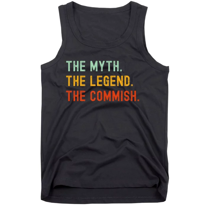 Funny Commish Fantasy Baseball Commissioner Sarcastic Tank Top