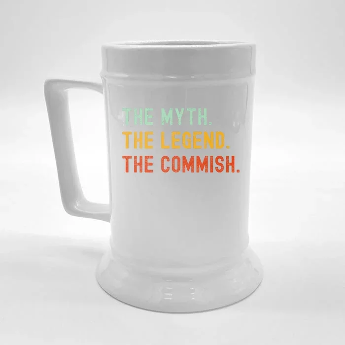 Funny Commish Fantasy Baseball Commissioner Sarcastic Front & Back Beer Stein