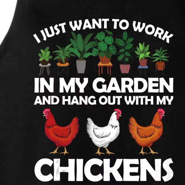 Funny Chicken For Men Women Gardening Chicken Lovers Garden Ladies Tri-Blend Wicking Tank