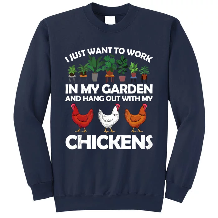 Funny Chicken For Men Women Gardening Chicken Lovers Garden Sweatshirt