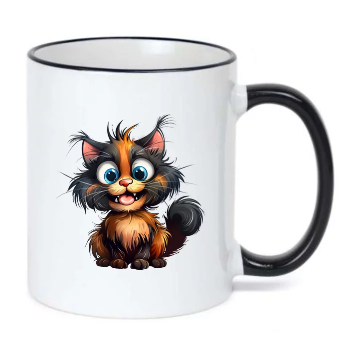 Funny Cat Black Color Changing Mug