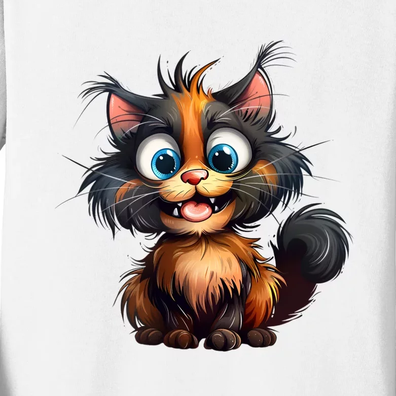 Funny Cat Kids Long Sleeve Shirt