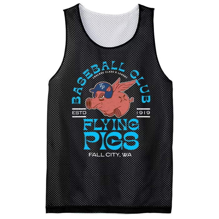 Fall City Flying Pigs Retro Minor League Baseball Team Mesh Reversible Basketball Jersey Tank