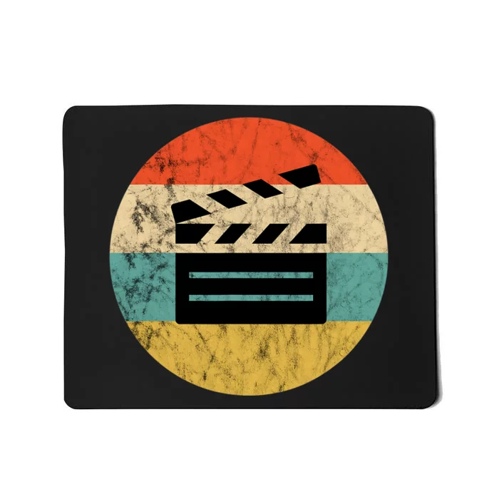 Filmmaker Clapboard Film Director Lover Retro Vintage Sunset Mousepad