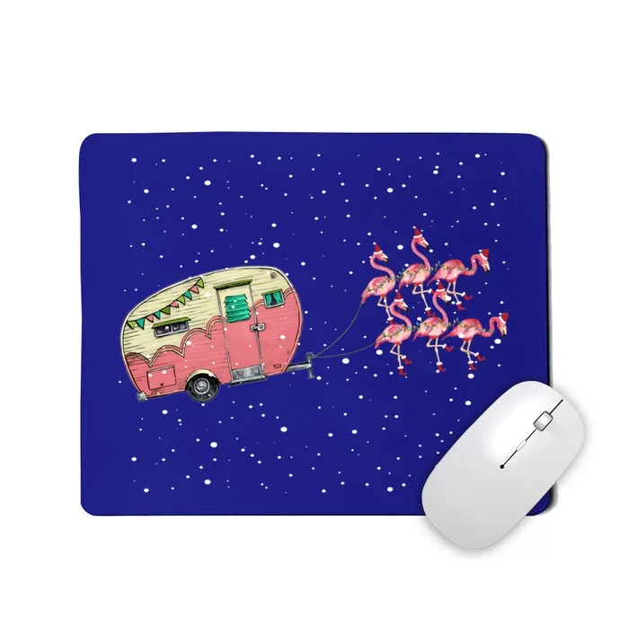 Flamingos Camper Funny Christmas Gift For Camping Lovers Cute Gift Mousepad