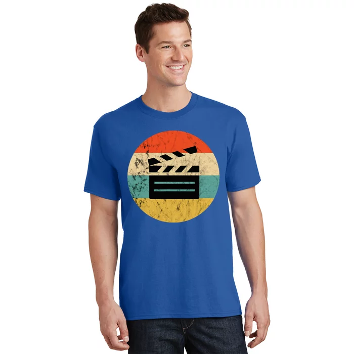 Filmmaker Clapboard Film Director Lover Retro Sunset T-Shirt