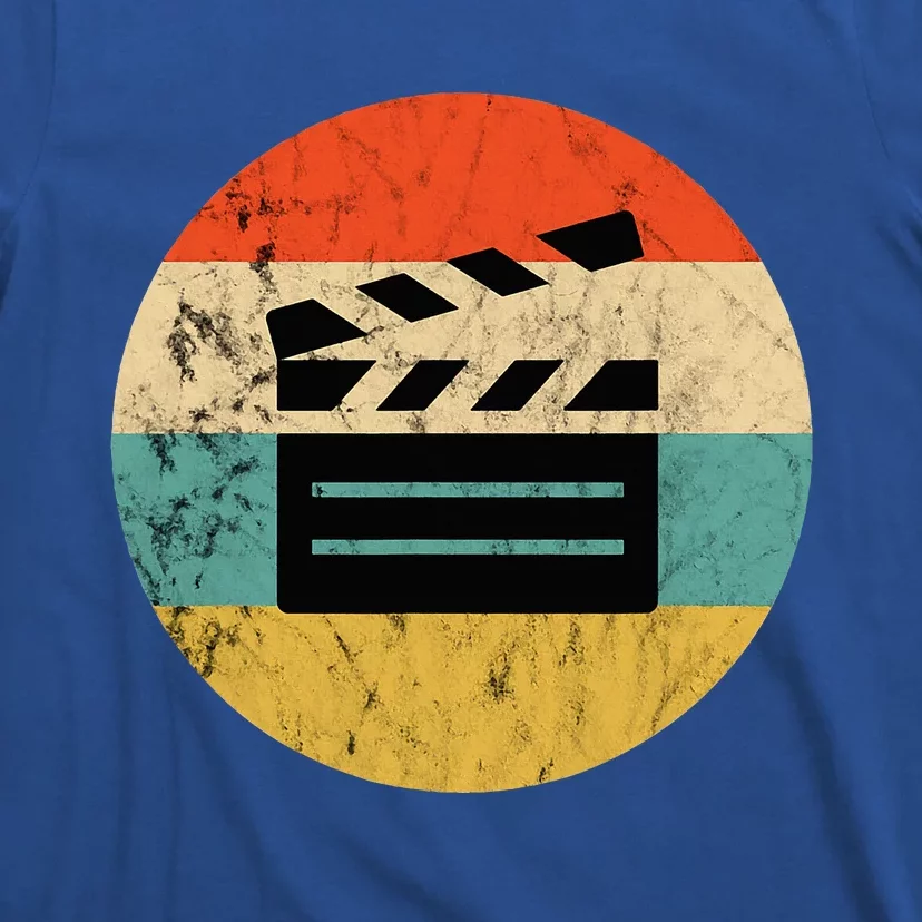 Filmmaker Clapboard Film Director Lover Retro Sunset T-Shirt